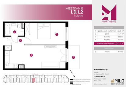 Mieszkanie w inwestycji: 2M Apartments etap IV