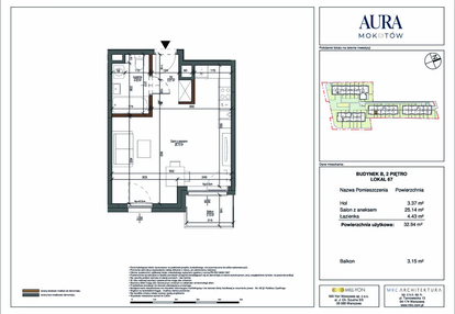 Mieszkanie w inwestycji: Aura Mokotów II