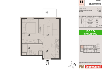 Mieszkanie w inwestycji: Ecco Panorama etap II budynki C, D