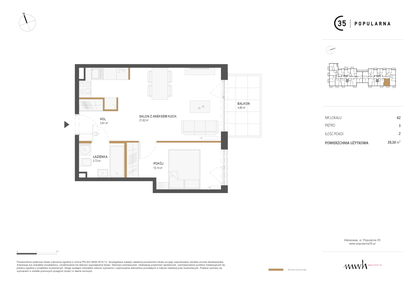 Mieszkanie w inwestycji: Popularna 35