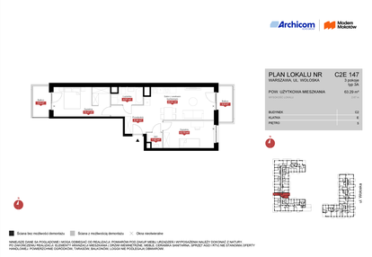 Mieszkanie w inwestycji: Modern Mokotów etap 3, budynek C1 i C2