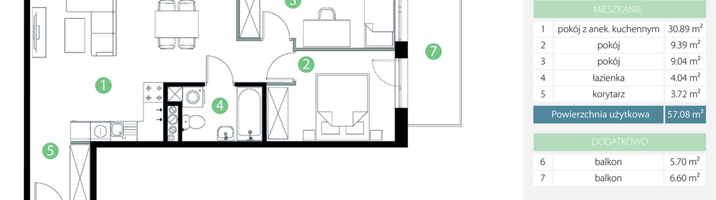 Mieszkanie w inwestycji: Bogatyńska Apartamenty etap 3