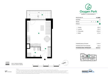 Mieszkanie w inwestycji: Oxygen Park etap III