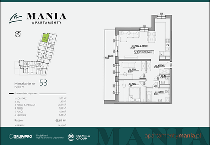 Mieszkanie w inwestycji: MANIA Apartamenty