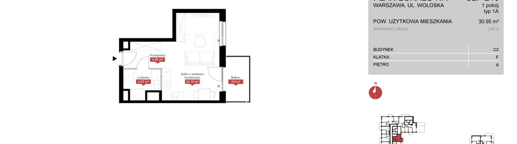 Mieszkanie w inwestycji: Modern Mokotów etap 3, budynek C1 i C2