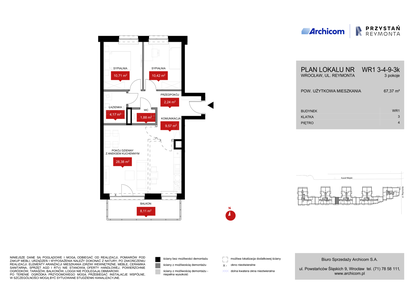 Mieszkanie w inwestycji: Przystań Reymonta