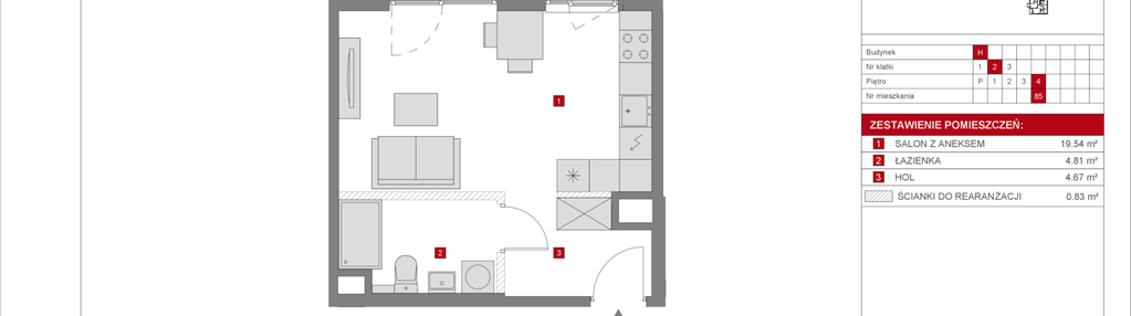 Mieszkanie w inwestycji: Dzielnica Mieszkaniowa Metro Zachód - etap 8