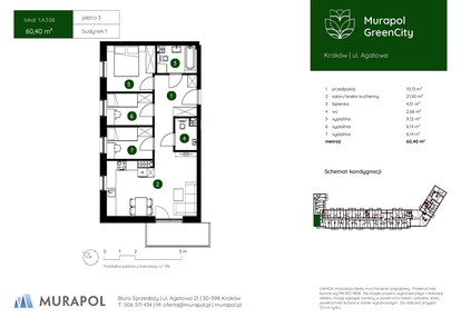 Mieszkanie w inwestycji: Murapol GreenCity bud. 1
