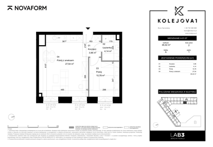 Mieszkanie w inwestycji: Kolejova 1