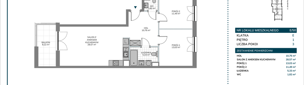 Mieszkanie w inwestycji: Kusocińskiego - Budynek B