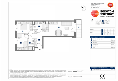 Mieszkanie w inwestycji: Mokotów Sportowy 1.1B
