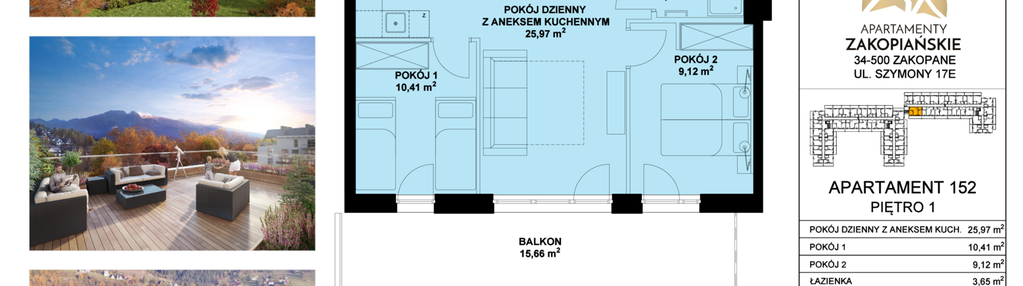 Mieszkanie w inwestycji: Apartamenty Zakopiańskie