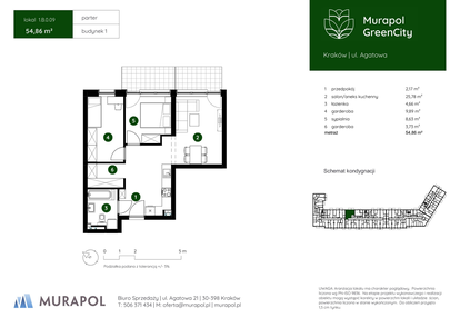 Mieszkanie w inwestycji: Murapol GreenCity bud. 1