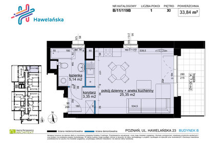 Mieszkanie w inwestycji: Osiedle Hawelańska etap III - bud. B