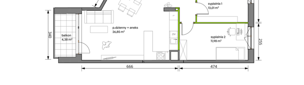 Mieszkanie w inwestycji: Trzcinowa Vita