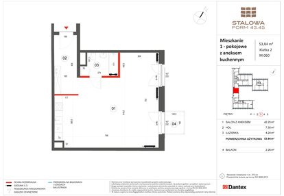 Mieszkanie w inwestycji: Stalowa Form 43.45