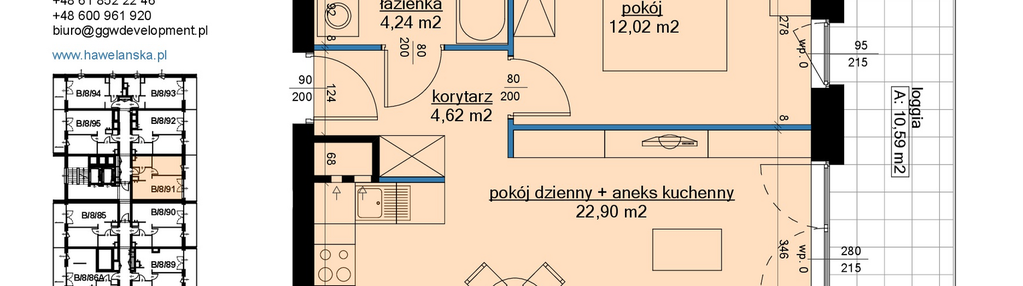 Mieszkanie w inwestycji: Osiedle Hawelańska etap III - bud. B