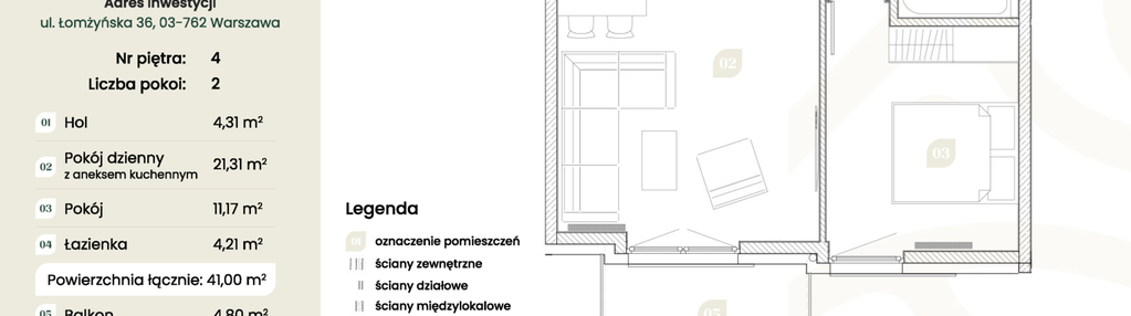 Mieszkanie w inwestycji: Łomżyńska Skwer