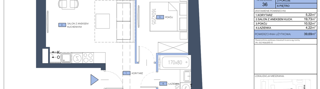 Mieszkanie w inwestycji: Apartamenty Jana Pawła 34