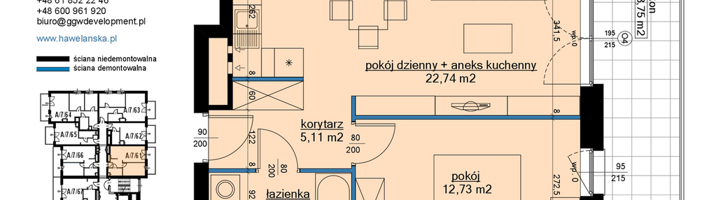 Mieszkanie w inwestycji: Osiedle Hawelańska etap III - bud. A