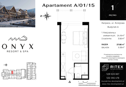 Mieszkanie w inwestycji: Onyx Resort & Spa