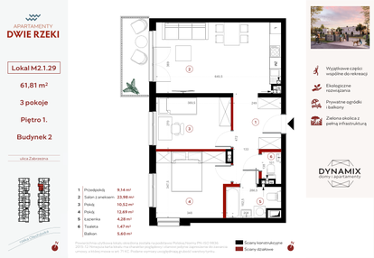 Mieszkanie w inwestycji: Apartamenty Dwie Rzeki