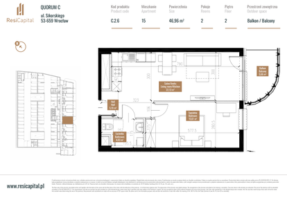 Mieszkanie w inwestycji: Quorum Apartments