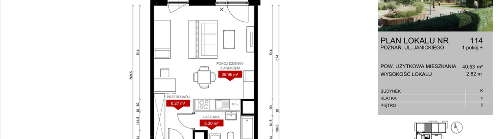 Mieszkanie w inwestycji: Wieża Jeżyce etap V
