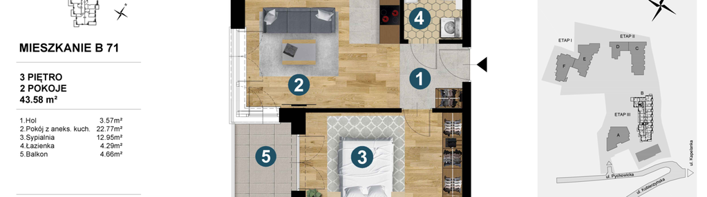 Mieszkanie w inwestycji: Kapelanka-Pychowicka Etap III