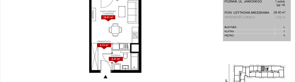 Mieszkanie w inwestycji: Wieża Jeżyce etap VI