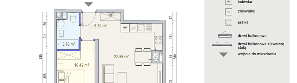 Mieszkanie w inwestycji: Modern Mokotów bud. F1 i F2