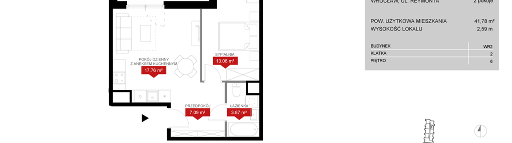 Mieszkanie w inwestycji: Przystań Reymonta