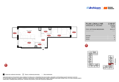 Mieszkanie w inwestycji: Modern Mokotów etap 3, budynek C1 i C2