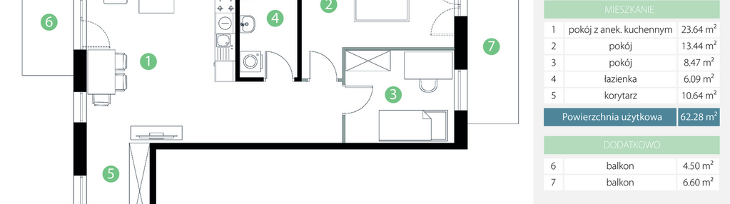 Mieszkanie w inwestycji: Bogatyńska Apartamenty etap 3