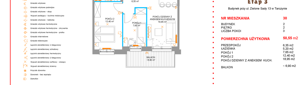 Mieszkanie w inwestycji: Zielone Sady etap III B2