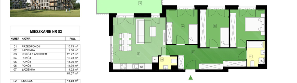 Mieszkanie w inwestycji: Panorama Kwiatkowskiego River II