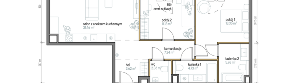 Mieszkanie w inwestycji: Kopernika 71