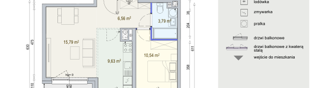 Mieszkanie w inwestycji: Modern Mokotów etap 6, budynek F1 i F2
