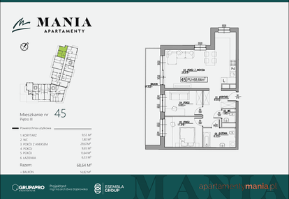 Mieszkanie w inwestycji: MANIA Apartamenty
