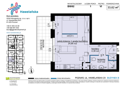 Mieszkanie w inwestycji: Osiedle Hawelańska etap III - bud. B