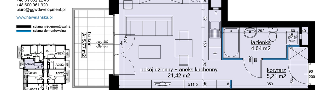 Mieszkanie w inwestycji: Osiedle Hawelańska etap III - bud. A