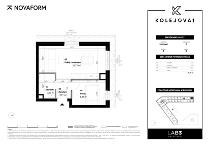 Mieszkanie w inwestycji: Kolejova 1