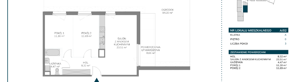 Mieszkanie w inwestycji: Kusocińskiego - Budynek A