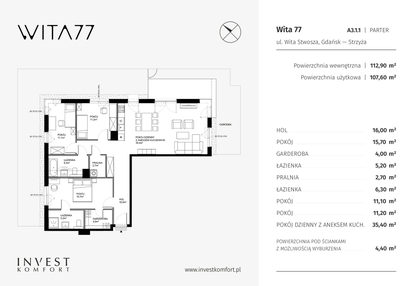 Mieszkanie w inwestycji: Wita 77