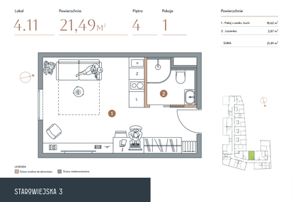 Mieszkanie w inwestycji: Starowiejska 3