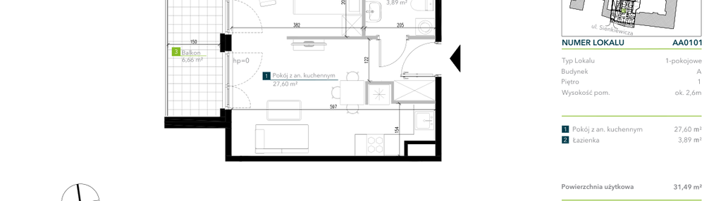 Mieszkanie w inwestycji: Sienkiewicza Residence