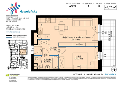 Mieszkanie w inwestycji: Osiedle Hawelańska etap III - bud. A