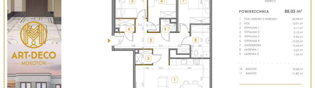 Mieszkanie w inwestycji: Art Deco Mokotów Pola