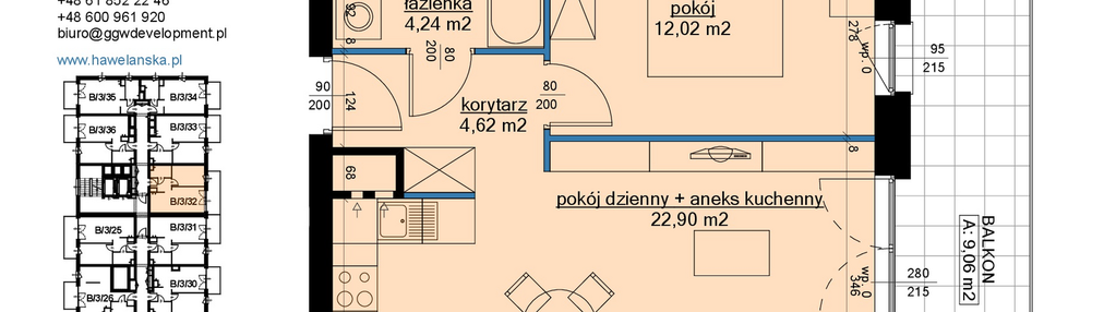 Mieszkanie w inwestycji: Osiedle Hawelańska etap III - bud. B