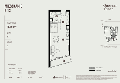 Mieszkanie w inwestycji: Quorum Tower